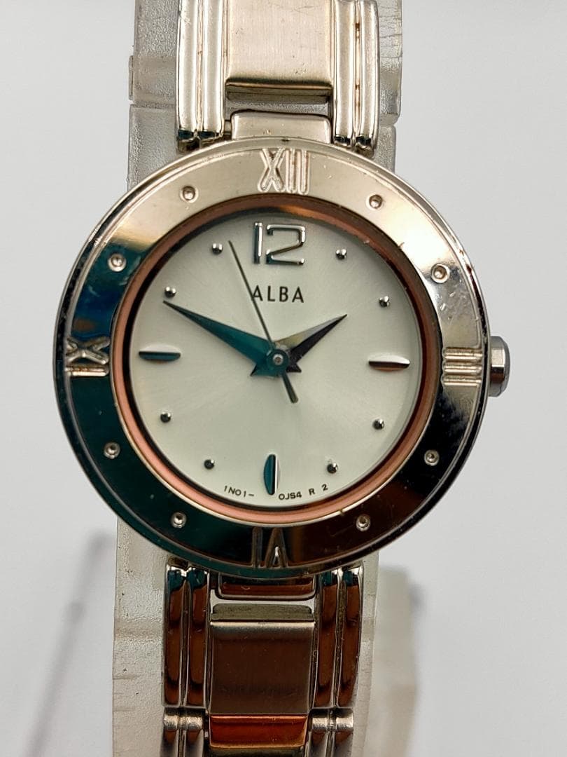 Seiko Alba 1N01-0L70 Ladies Quartz Watch — White Dial — Two-Tone Bracelet - ALBA
