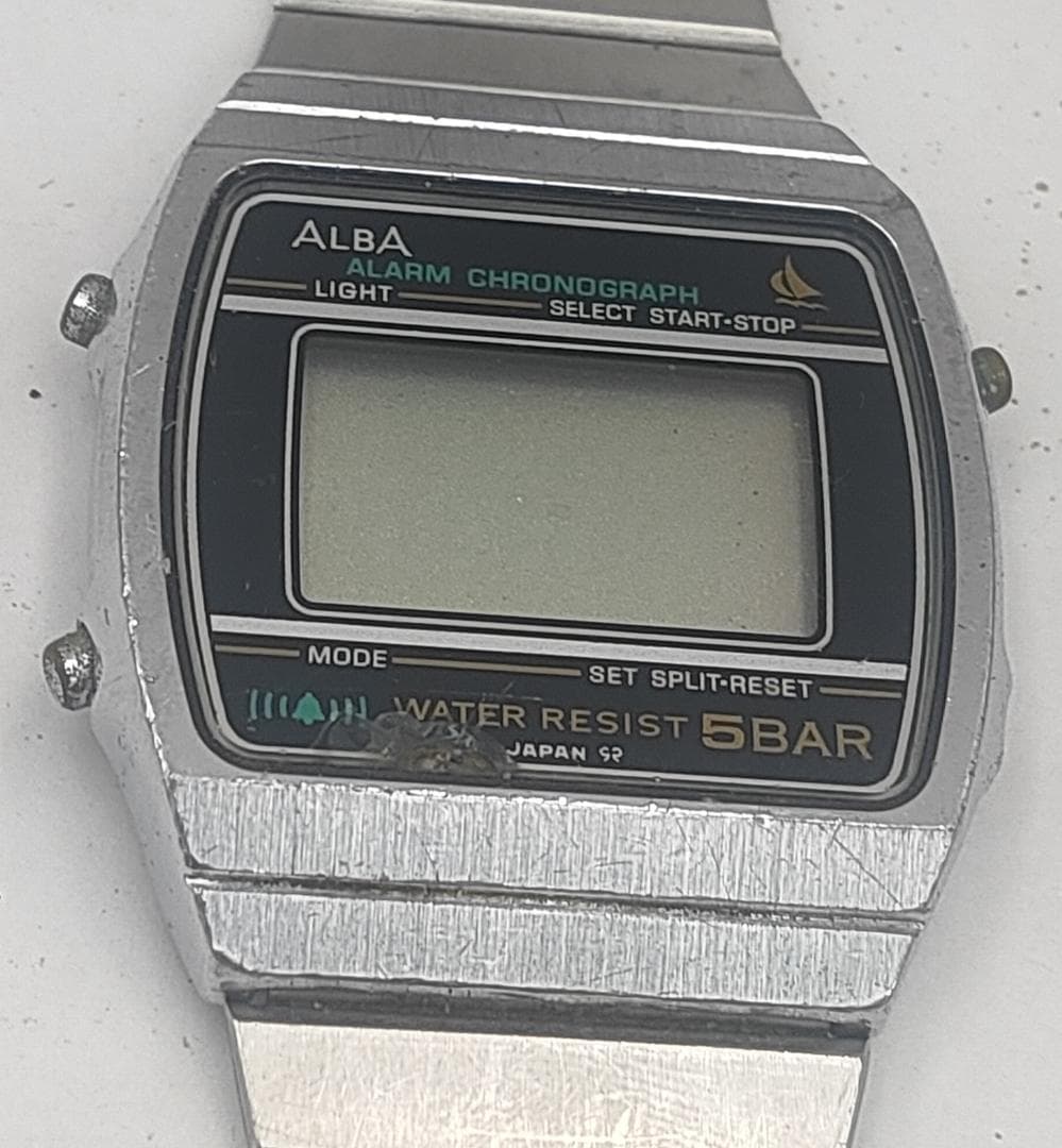 Alba W309-4190 Digital Alarm Chronograph 5BAR Vintage Watch | Japan - ALBA