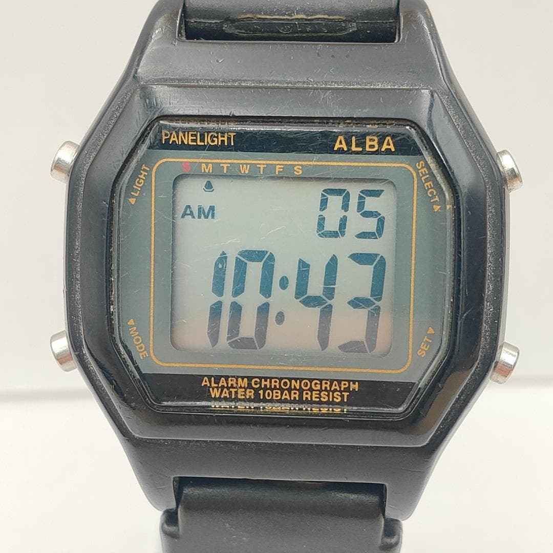 ALBA Alba Panelight W136-4A00 Digital Alarm Chronograph Watch | Japan