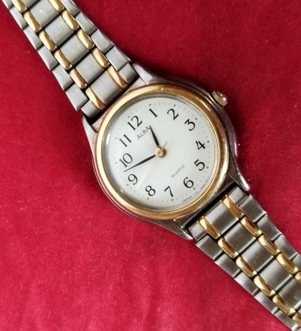 Alba V701-1N00 R1 Two-Tone Quartz Ladies Watch | Japan - ALBA