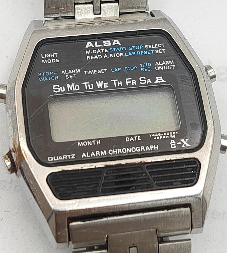 Alba Y446-5000 Quartz Alarm Chronograph Digital Watch | Japan - ALBA