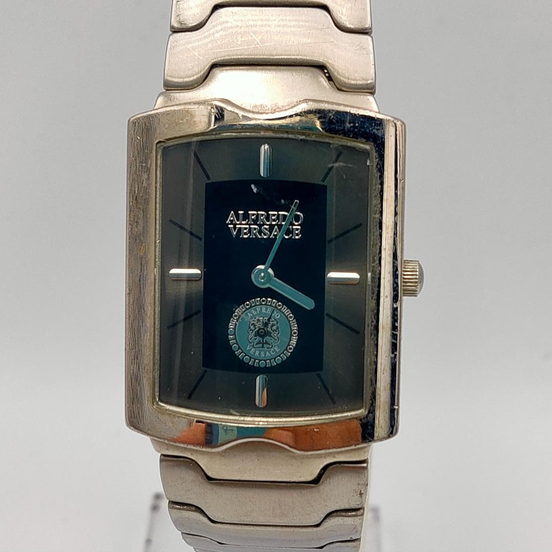 Alfredo Versace V 745S Black Dial Rectangle Quartz Watch | Japan - ALFREDO VERSACE