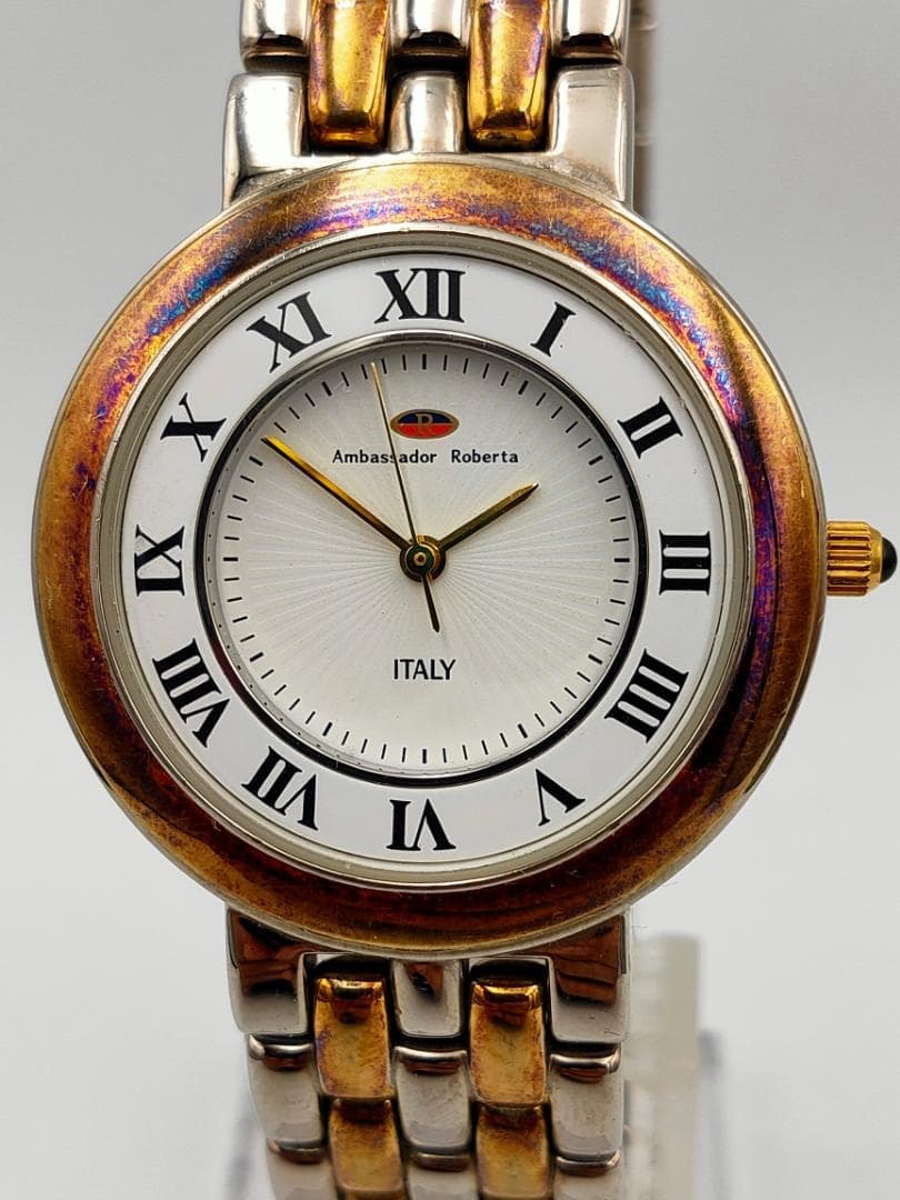 Ambassador Roberta AR-1001 Two-Tone Roman Numeral Quartz Watch | Japan - Ambassador Roberta