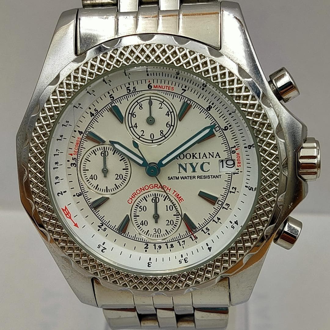 BROOKIANA BA-1622 Chronograph Quartz Stainless Steel Watch - BROOKIANA