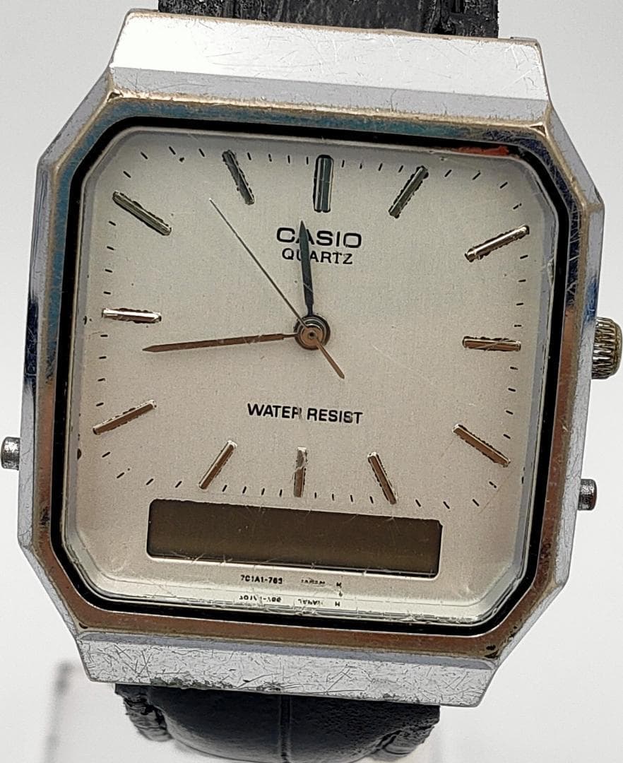 CASIO Casio AQ-419 Module 358 Ana-Digi Square Quartz Watch | Japan