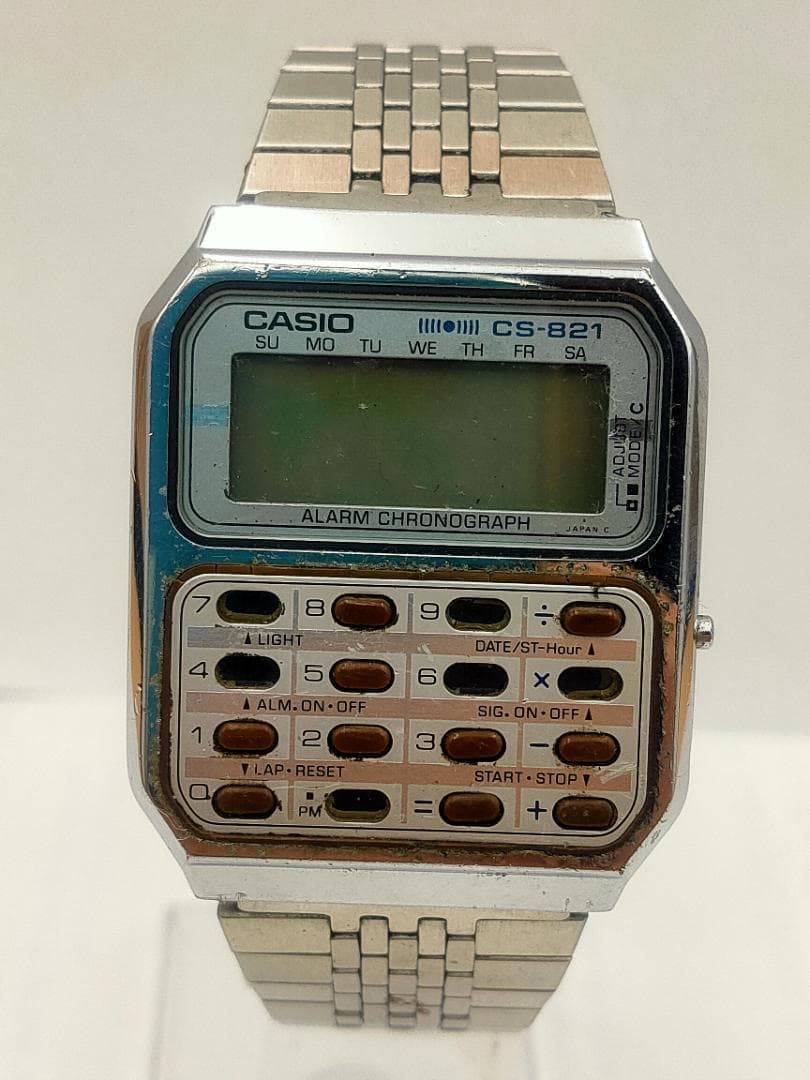 Casio CS-821 Alarm-Chronograph Calculator Module 231 Vintage Watch | Japan - CASIO