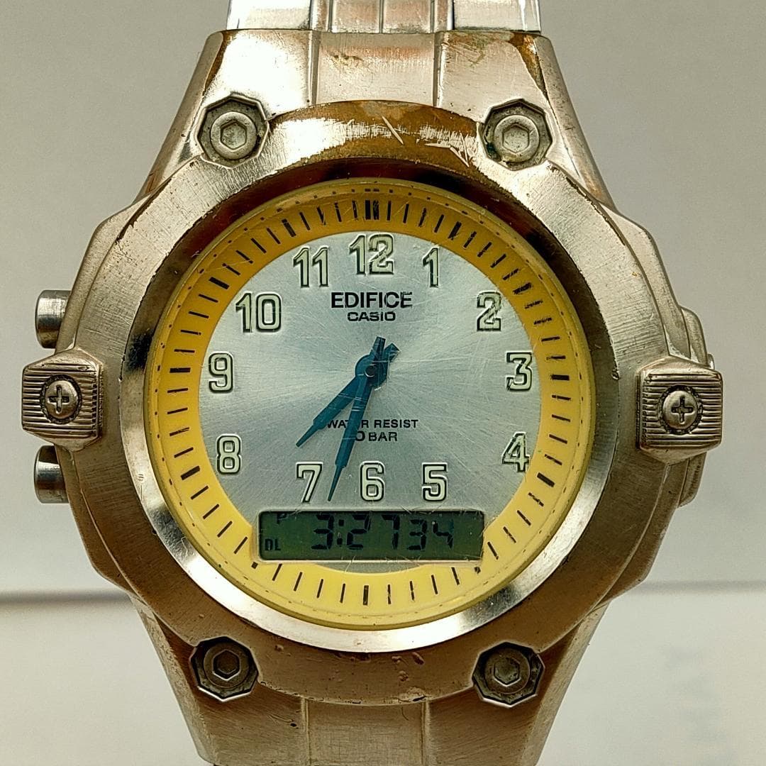 Casio EDIFICE AMW-100 Ana-Digi Dual Time Alarm Chronograph Watch - Casio