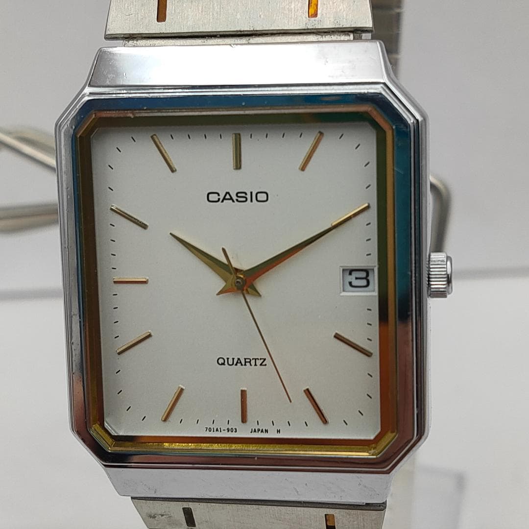 Casio MQ-512 Vintage Quartz Date Watch Stainless Steel | Japan - CASIO