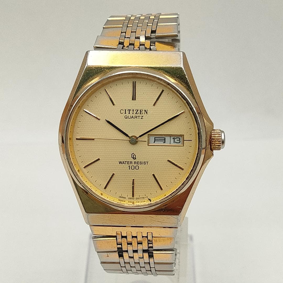Citizen Citizen 2850-262620 Y Day Date Gold Dial Quartz Watch | Japan