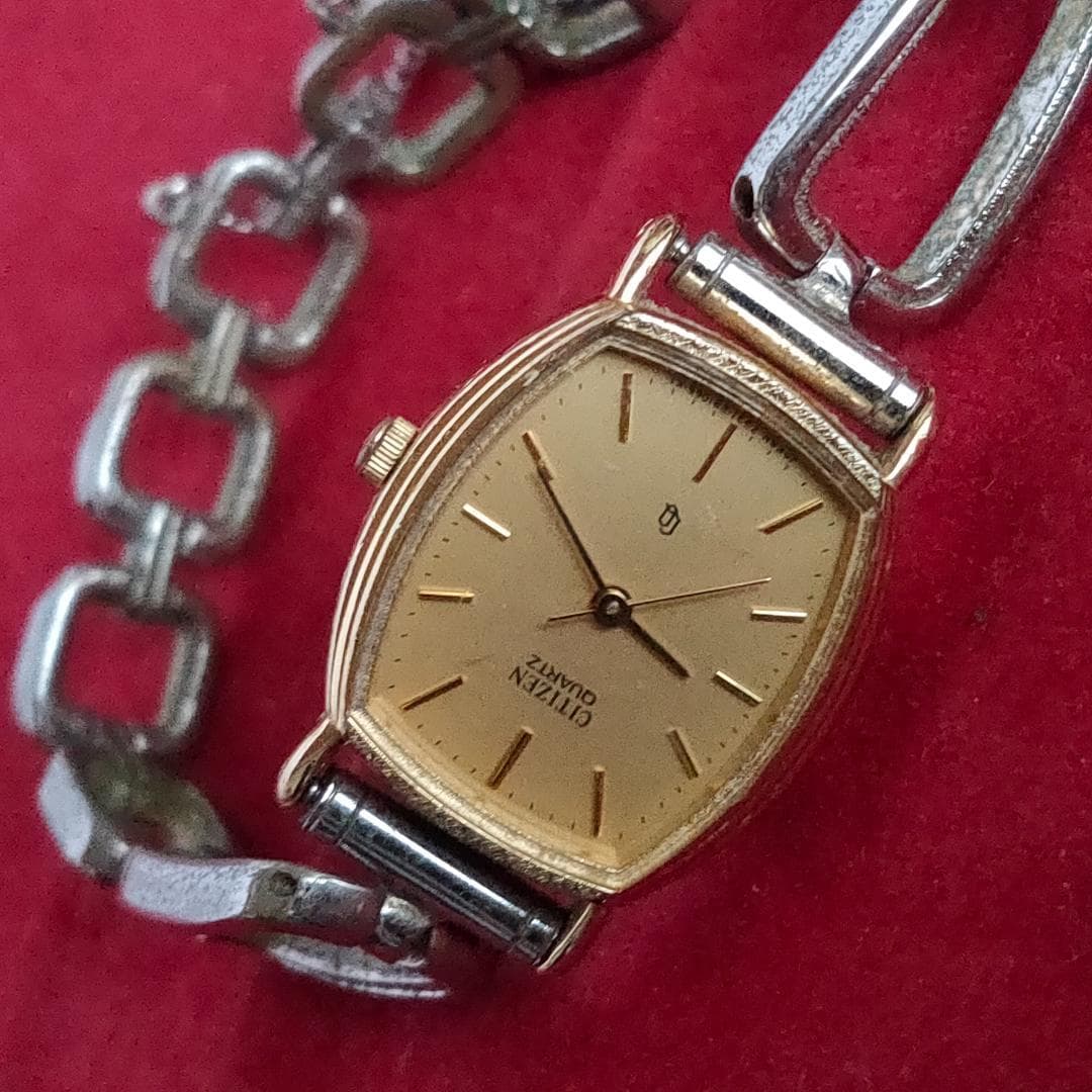Citizen 2931-291484 Gold-Tone Tonneau Quartz Ladies Watch | Japan - Citizen