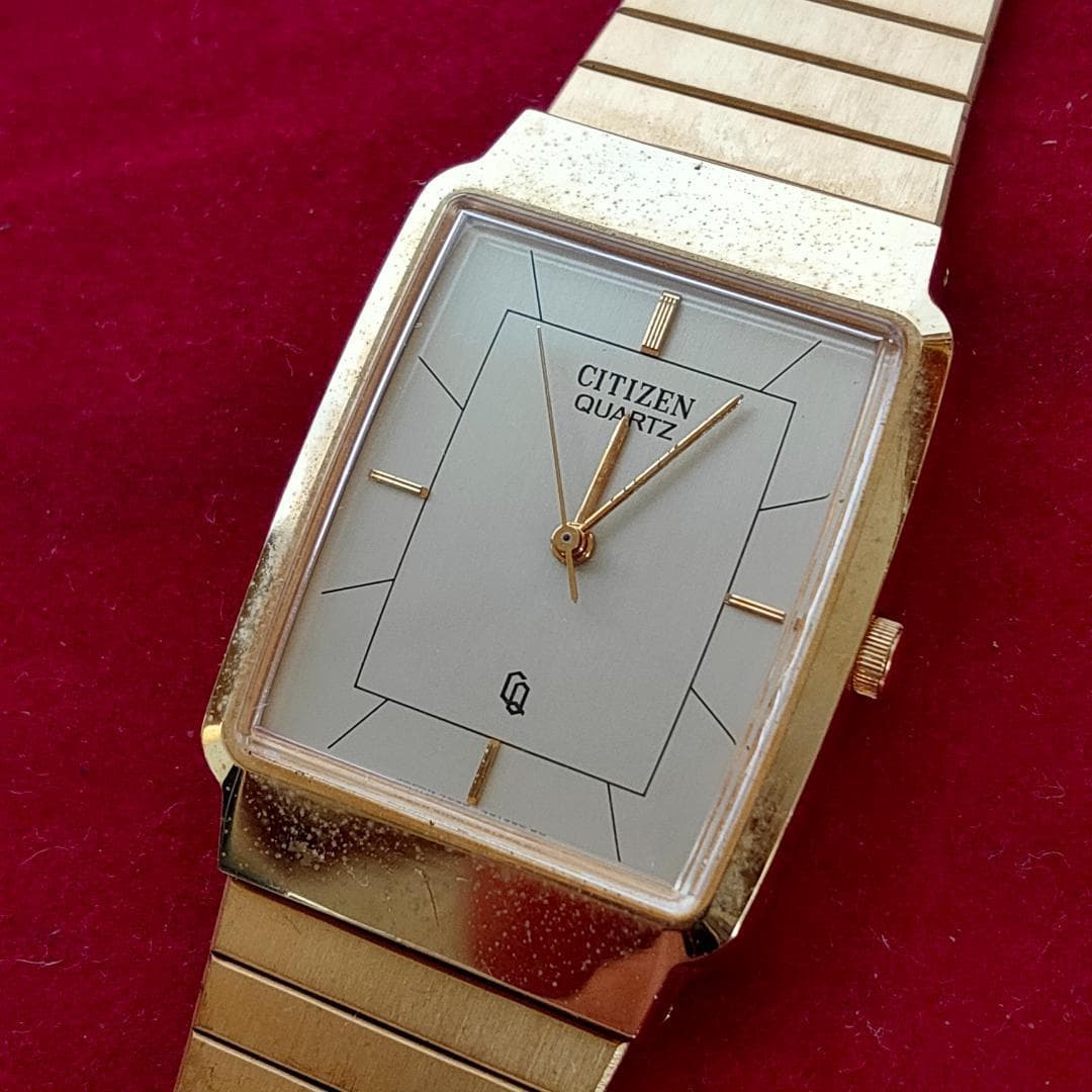 Citizen 4031-490339 Gold-Tone Square Quartz Dress Watch | Japan - Citizen