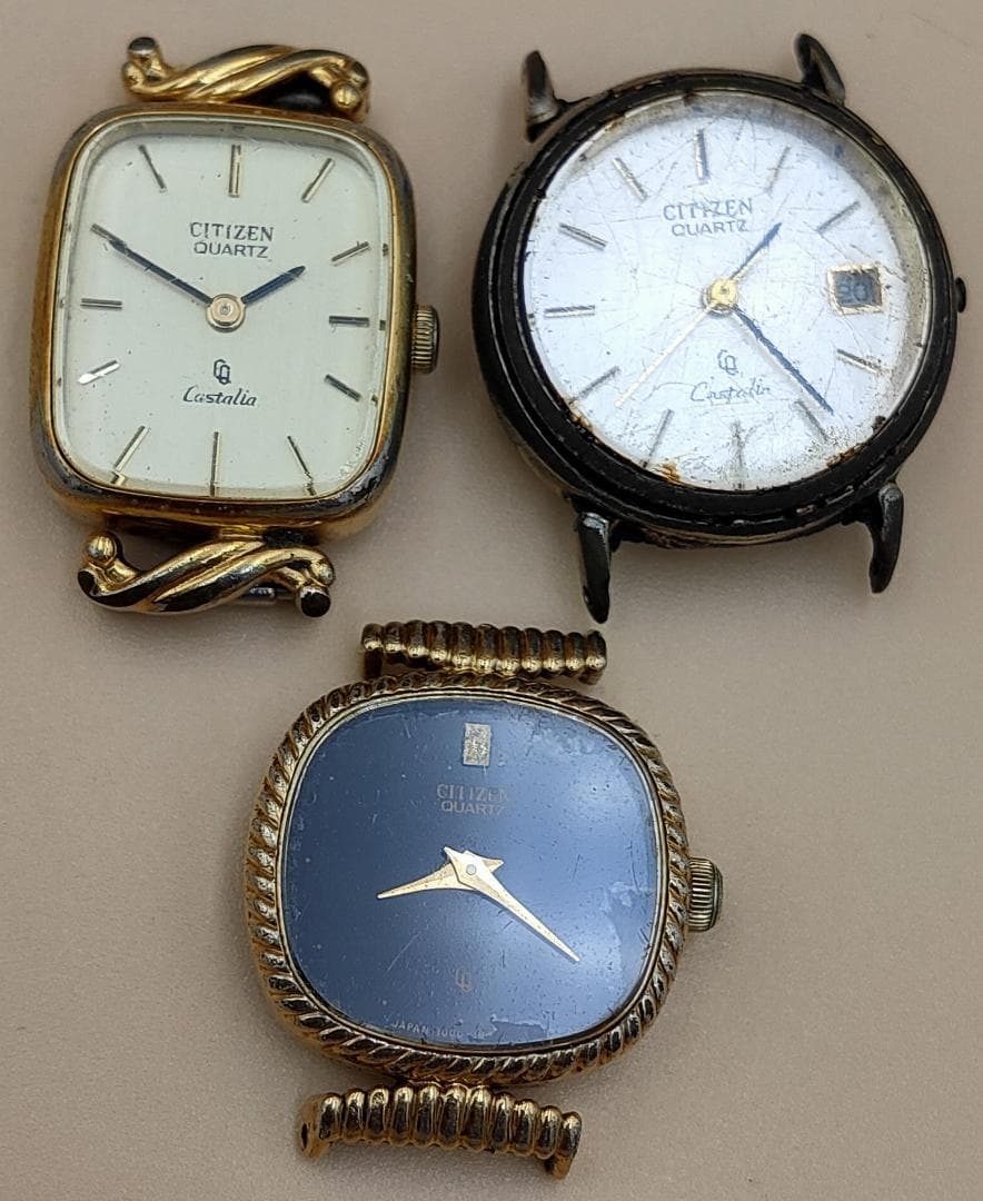 3x Citizen Castalia Ladies Quartz Watches Junk Lot | Japan - Citizen