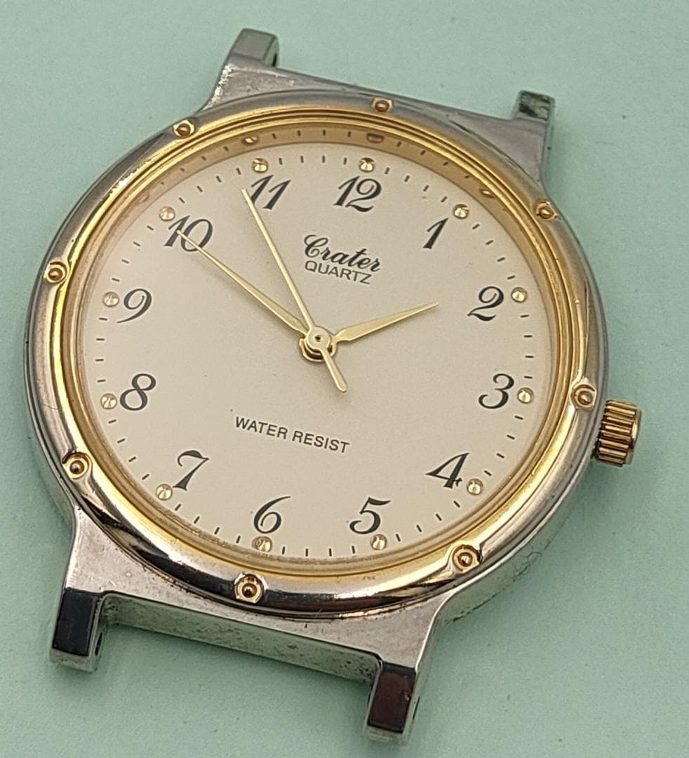 Crater Two-Tone Gold Bezel Quartz Dress Watch - Crater