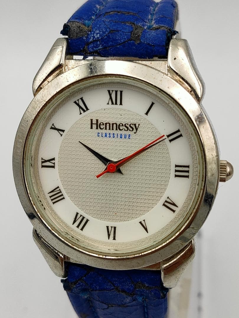 Hennessy Classique Quartz Blue Leather Strap Watch - HENNESSY