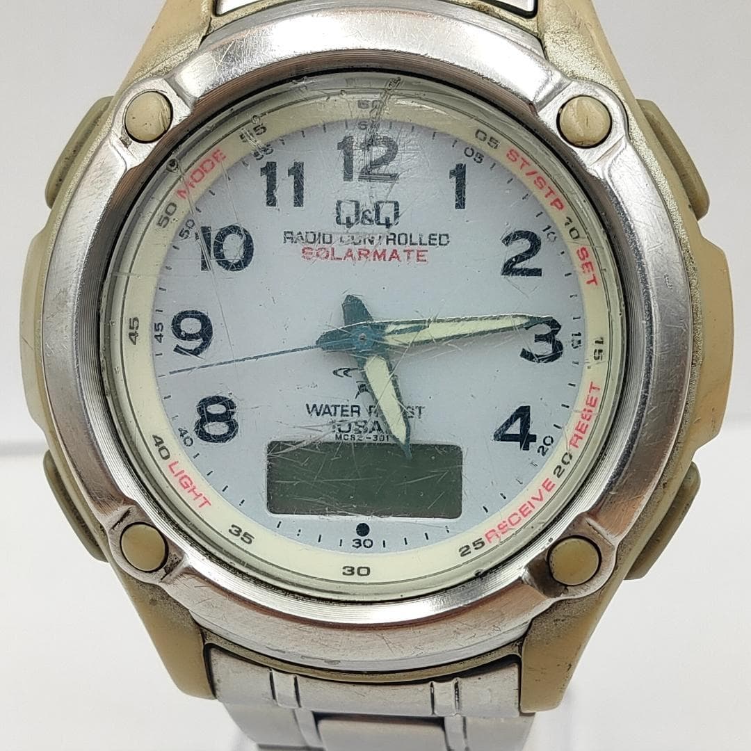 Q&Q BY CITIZEN AS-IS FOR PARTS Q&Q BY CITIZEN Radio Controlled SOLARMATE Ana-Digi Watch | Japan