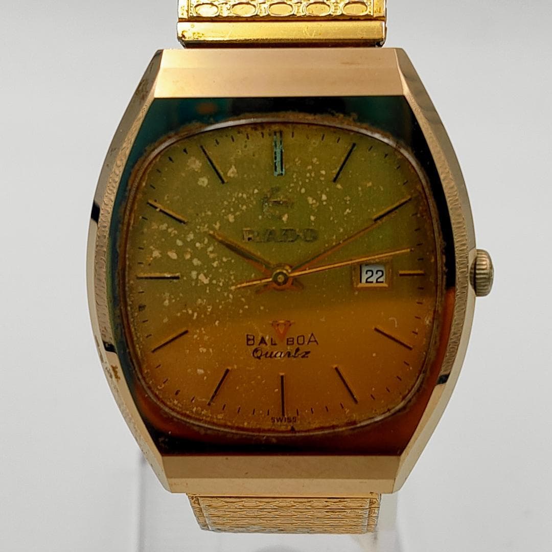 RADO Rado Balboa 711.9573.3 Gold-Tone Date Quartz Watch | Swiss Made