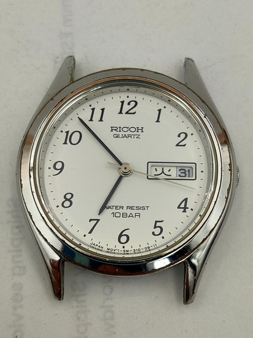 RICOH Ricoh 310004 Day-Date Quartz Watch Head Only Dead Battery | Japan