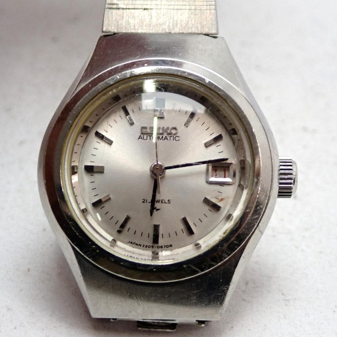 Seiko 2205-0670R Ladies Automatic 21 Jewels Date Watch | Japan - SEIKO