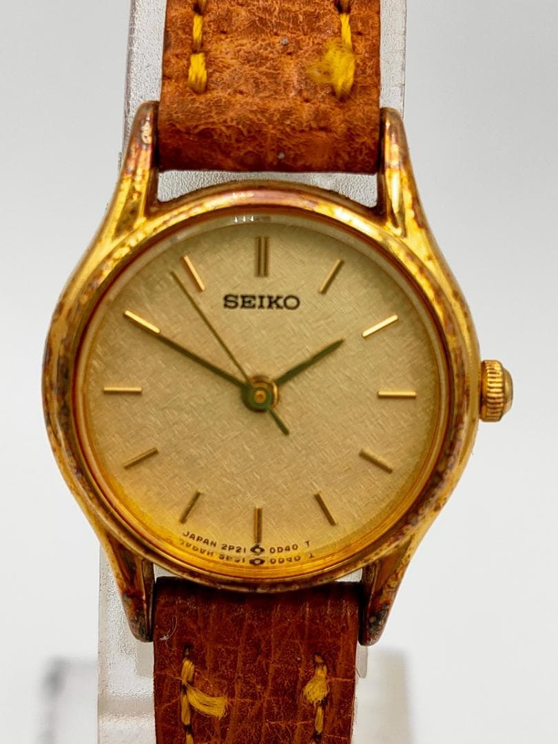 Seiko 2P21-0A80 Gold-Tone Ladies Quartz Dress Watch | Japan - SEIKO