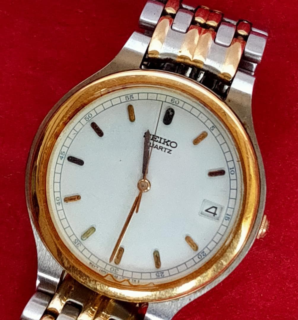 Seiko 7N42-7A30 Two-Tone Date Quartz Watch | Japan - SEIKO