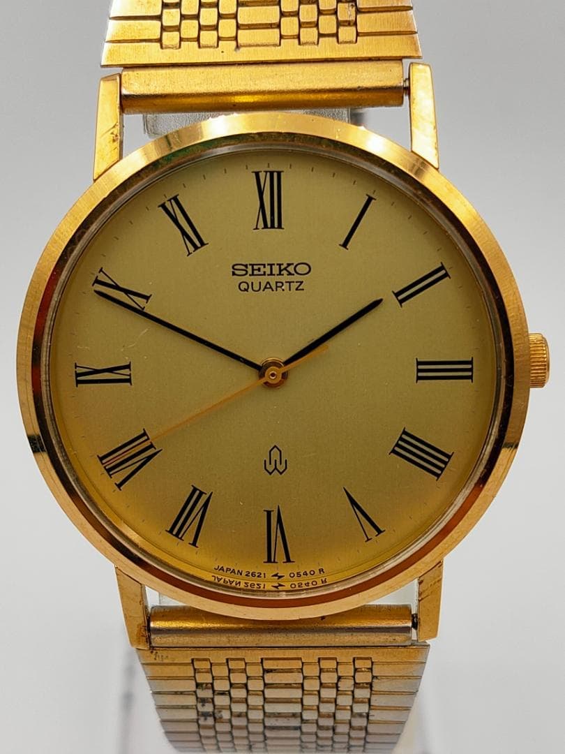 Seiko Chariot 2621-0140 Cal.2621 Gold-Plated Roman Dial Watch | Japan - SEIKO