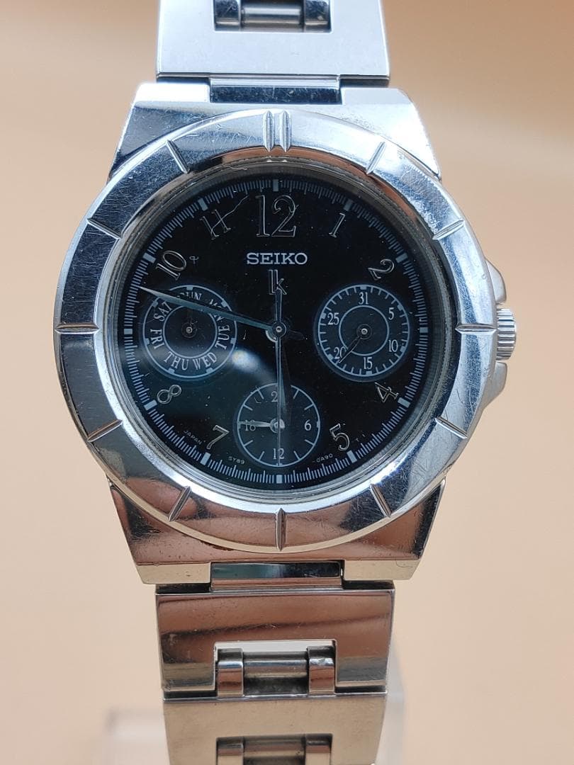 Seiko Seiko Lukia 5Y89-0B30 Ladies Multi-Function Quartz Watch – Black Dial