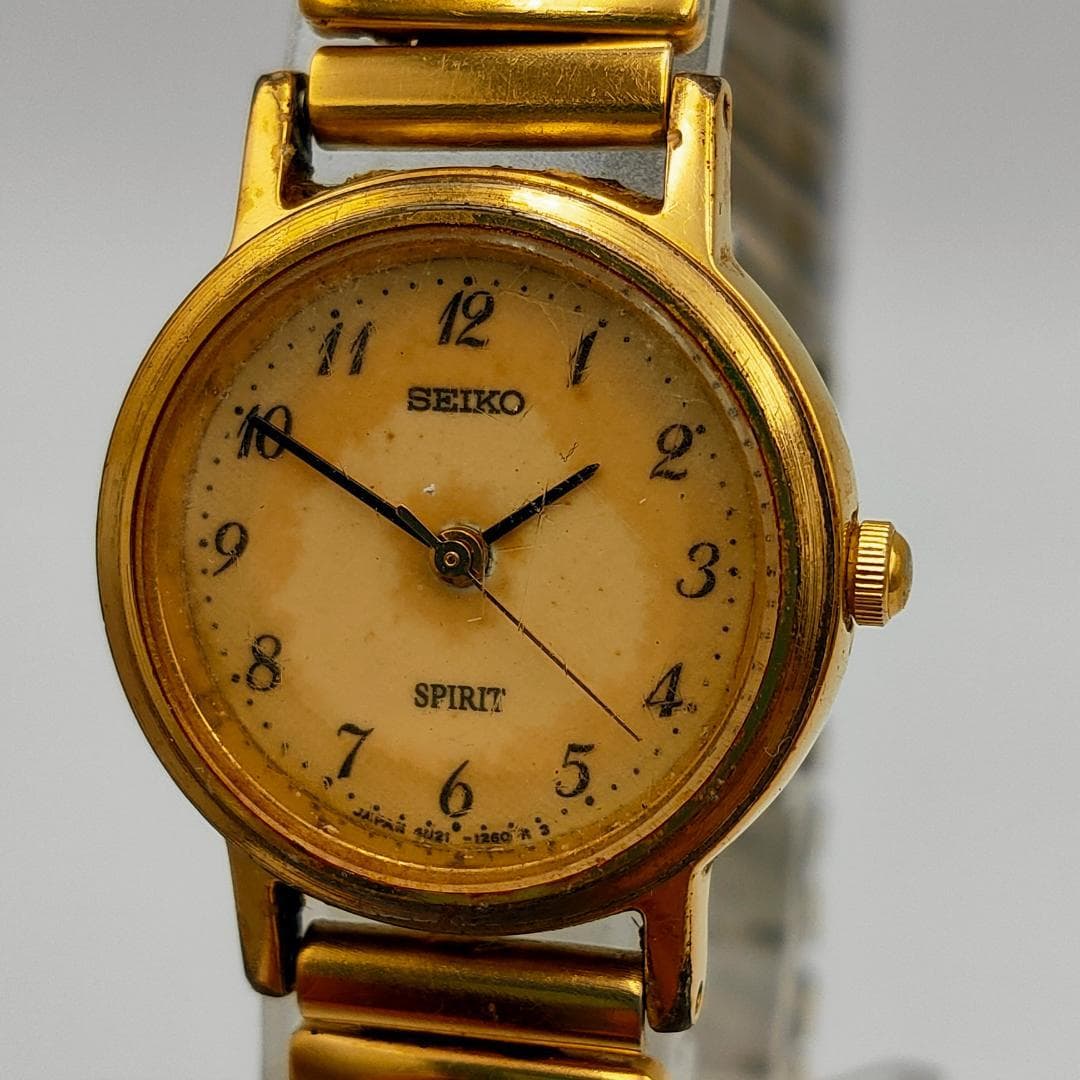 Seiko Spirit 4N21-0640 Gold-Tone Ladies Quartz Watch | Japan - SEIKO