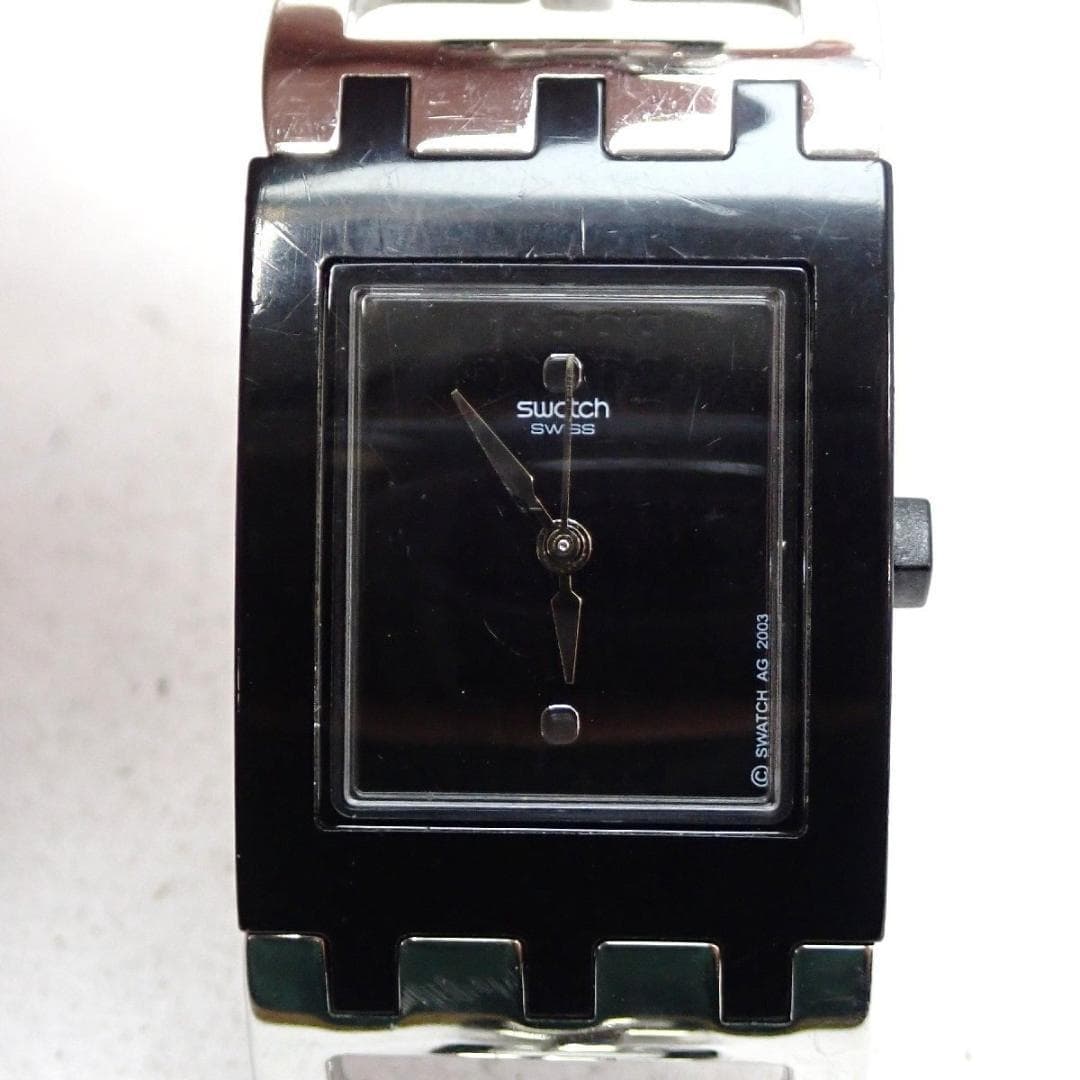 Swatch Pop Art Purple Dial Neon Green Case Quartz Watch | Swiss Made - swatch