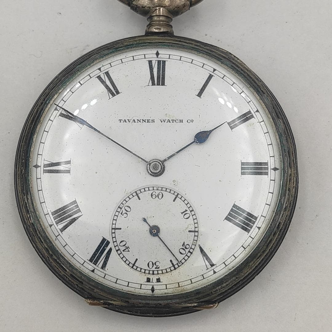 Antique Tavannes Watch Co. Open Face Manual Wind Pocket Watch | Swiss Made - Tavannes