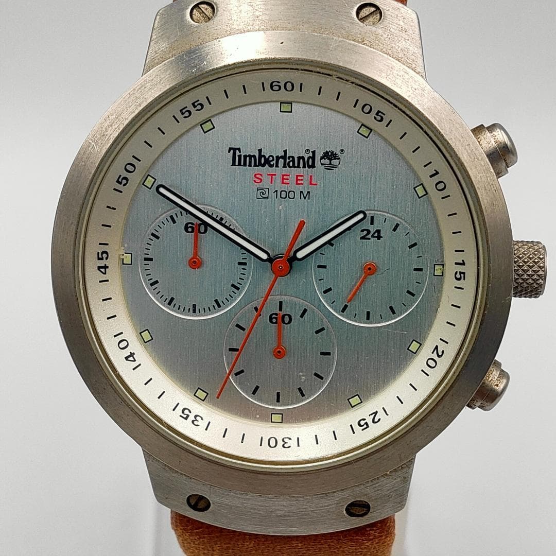 Timberland Timberland Steel 12518G Chronograph Quartz Leather Watch