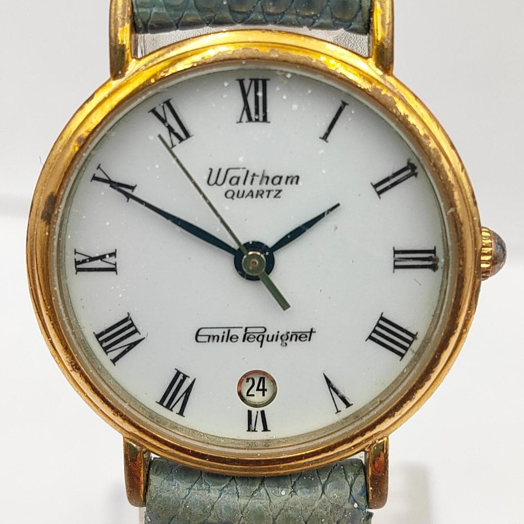 WALTHAM Waltham Emile Pequignet Gold-Plated Date Quartz Watch